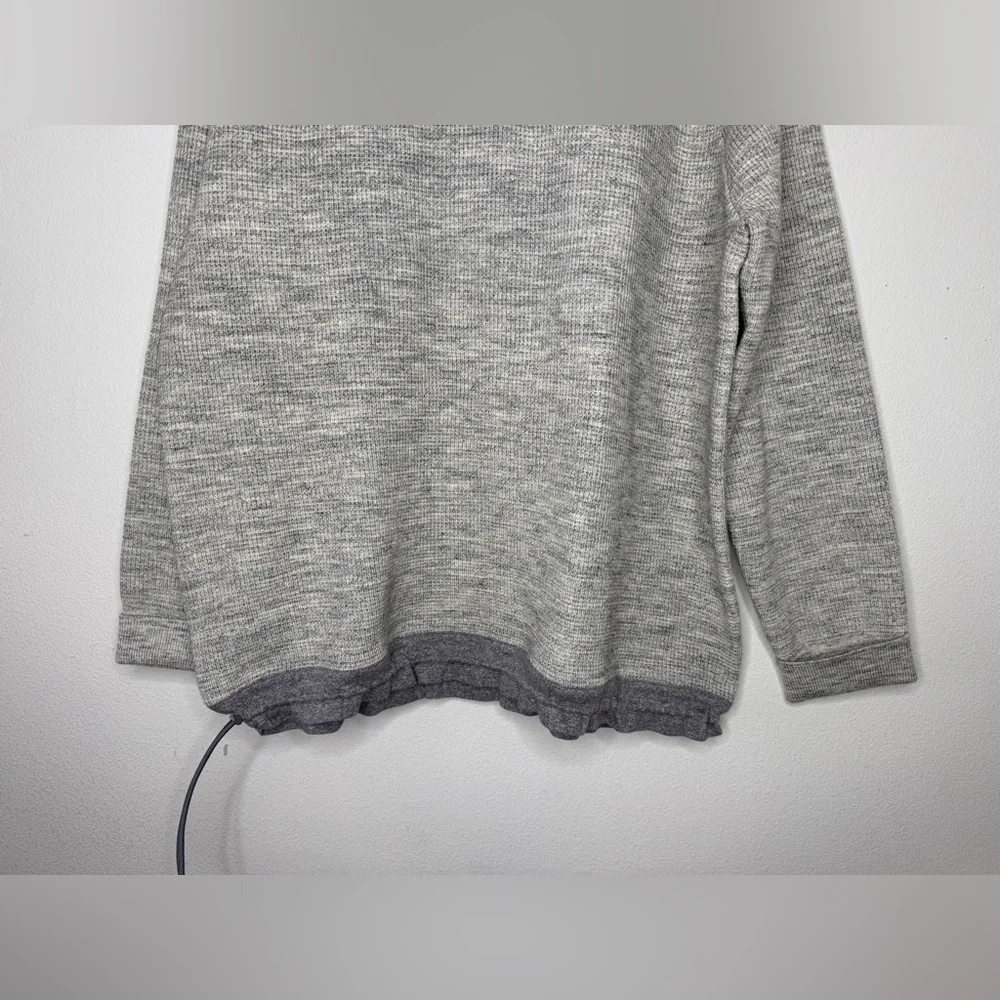 NWT Banana Republic Mens Grey Heather Heavy Knit Sweater Drawstring Bottom XL
